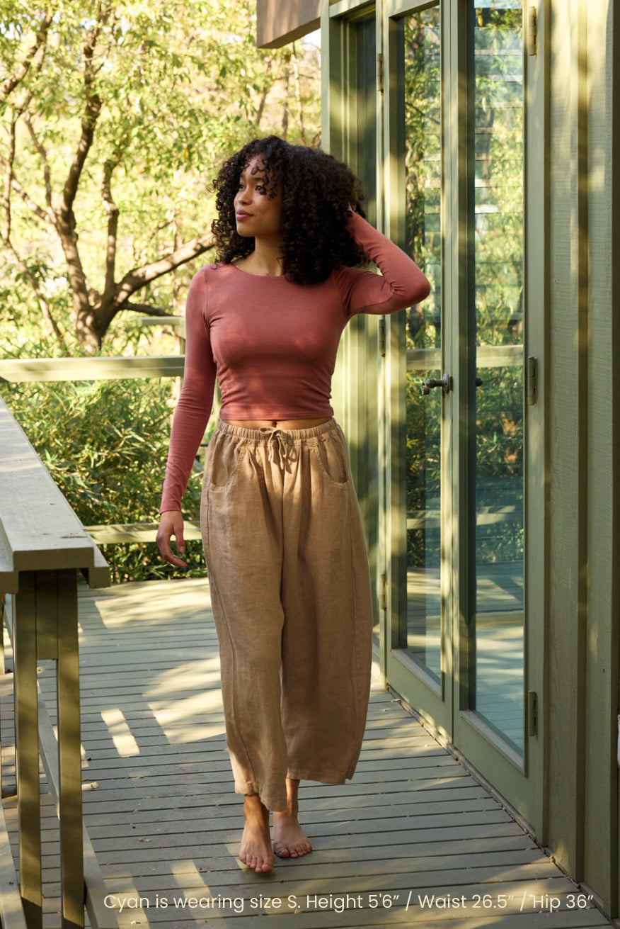 LAUREL LINEN PANTS / CHAI TEA