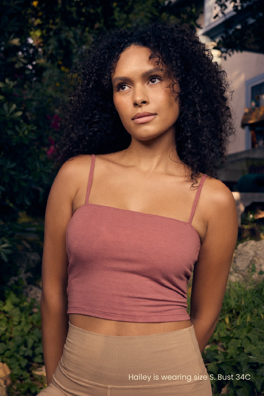 PINE STRAIGHT NECK TANK / ROSE – SOKOI