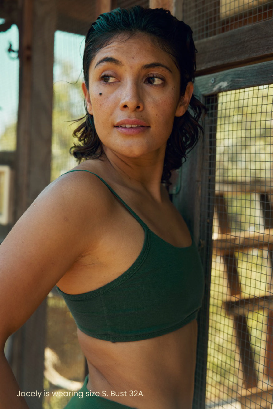 POPPY SCOOP NECK BRA / PINE