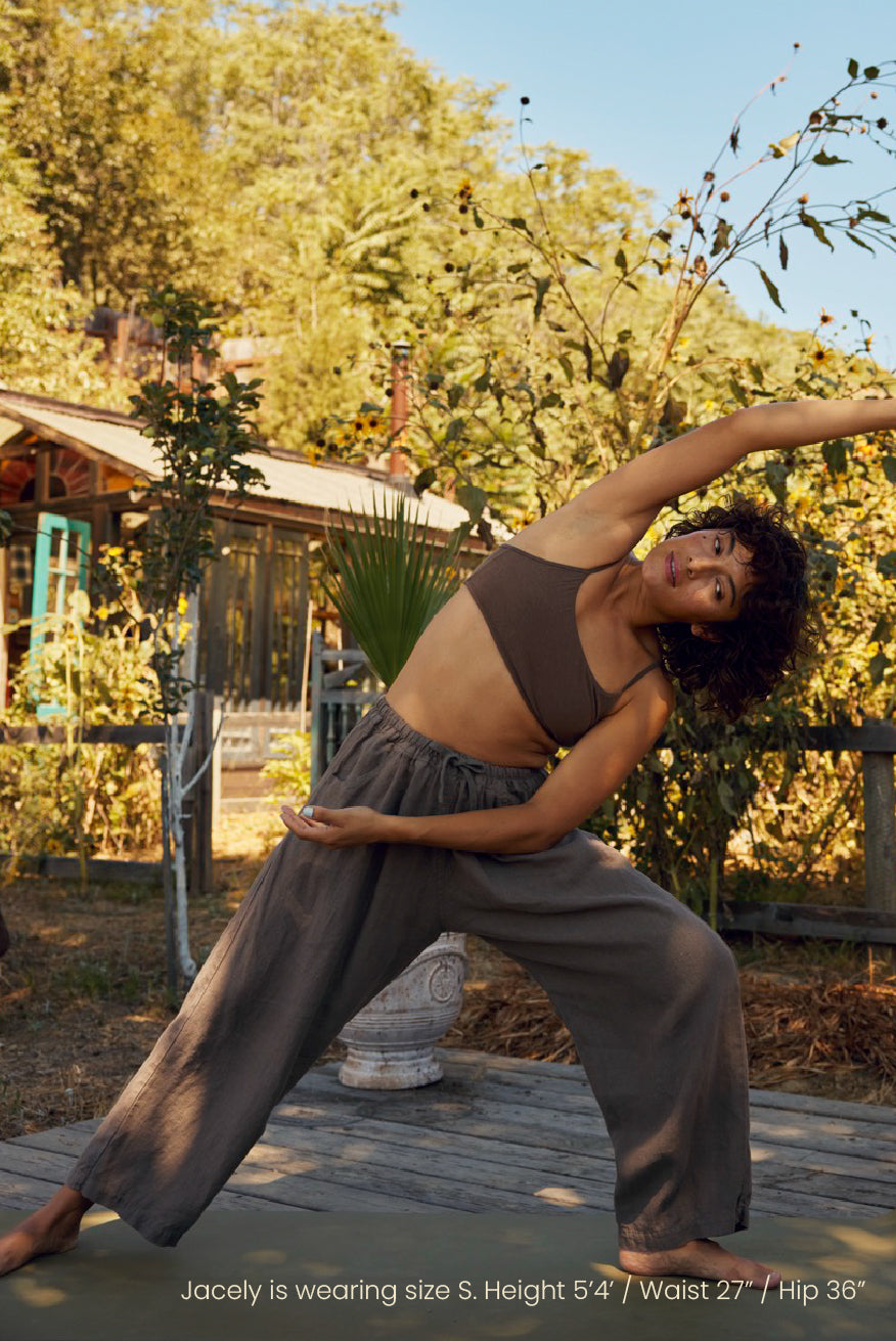 LAUREL LINEN PANTS / CHARCOAL