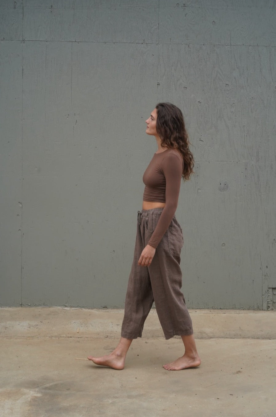 LAUREL LINEN PANTS / CHARCOAL