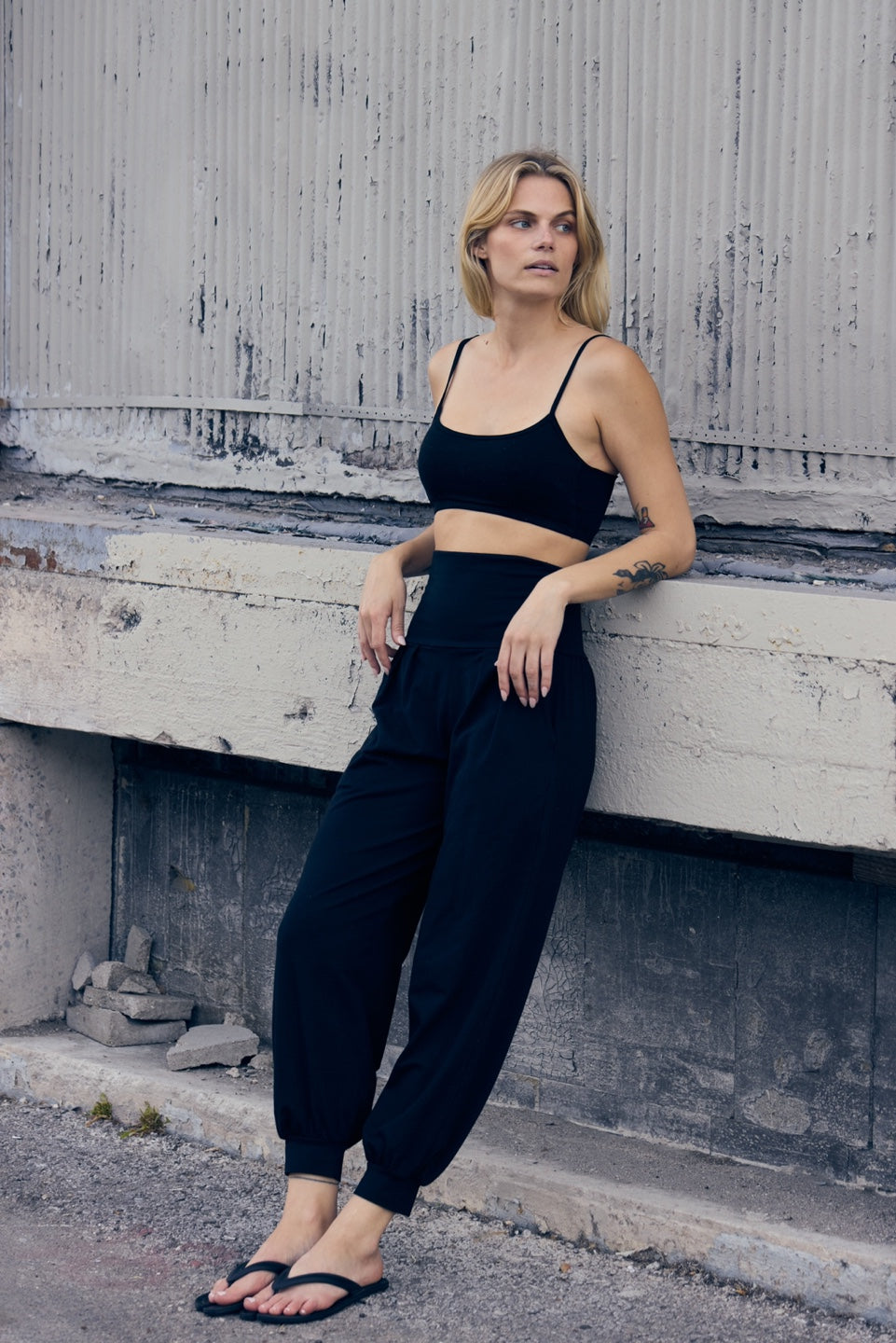 GINKO COTTON PANTS / BLACK
