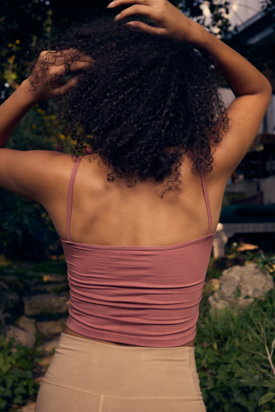 PINE STRAIGHT NECK TANK / ROSE