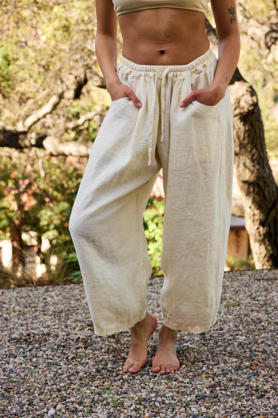 LAUREL LINEN PANTS / CREAM