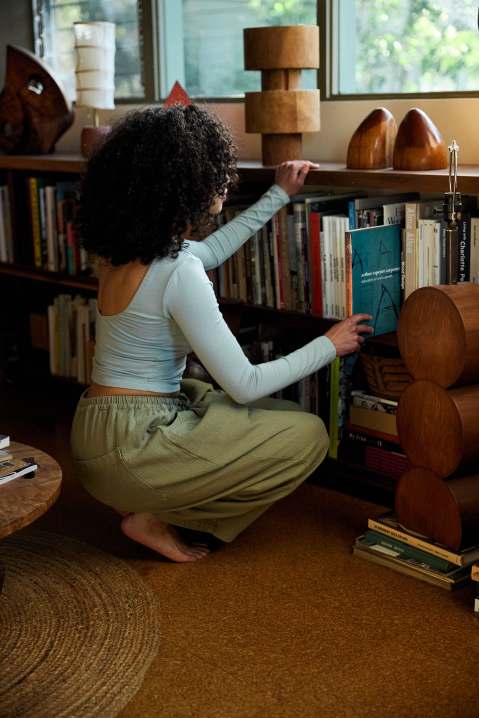 IVY SCOOP BACK LONG SLEEVE / BLUE MIST