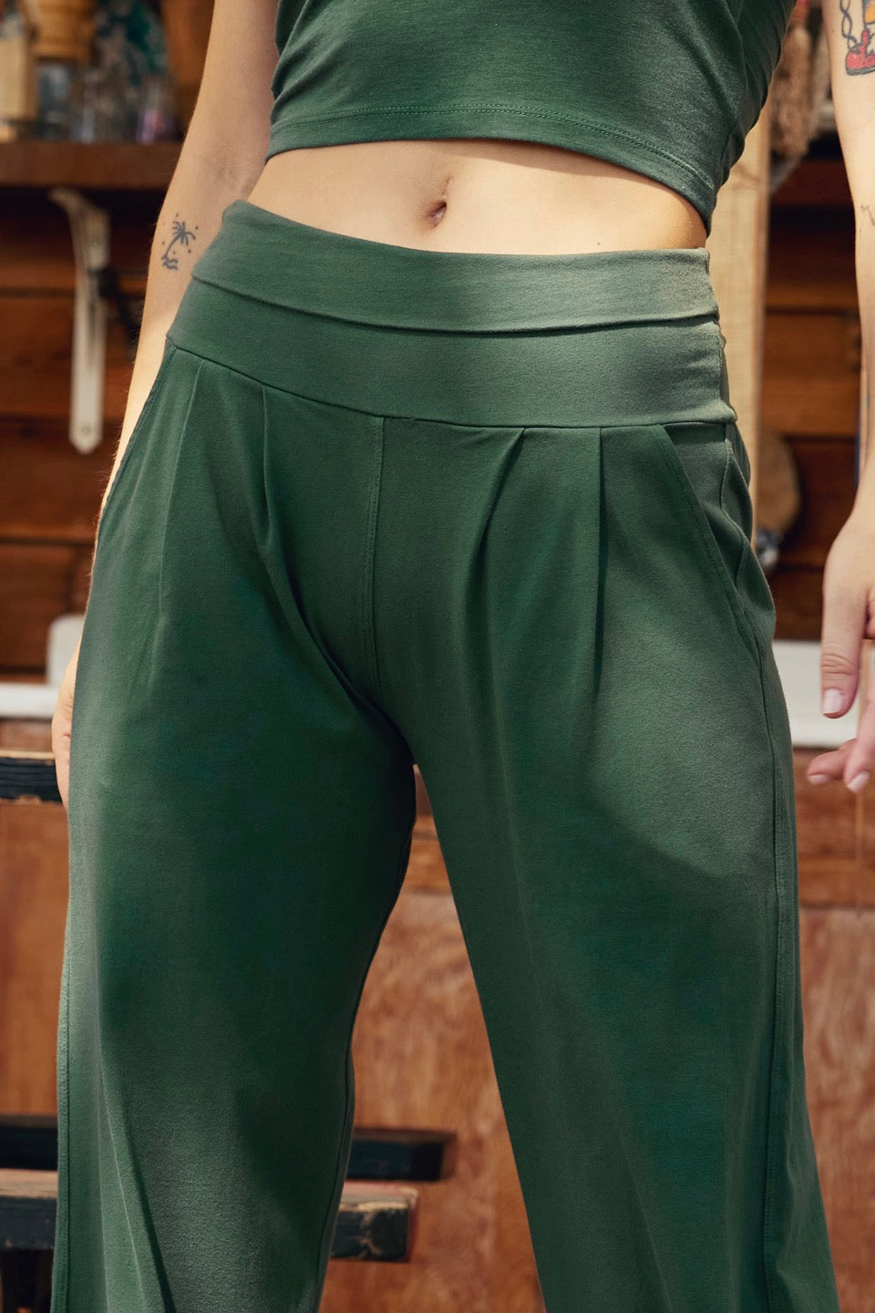 GINKO COTTON PANTS / PINE