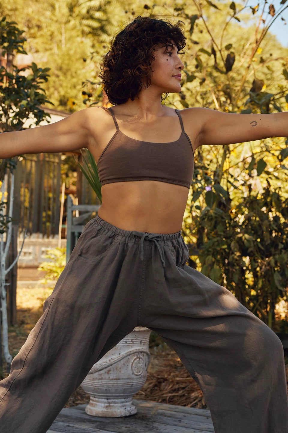 POPPY SCOOP NECK BRA / ACORN