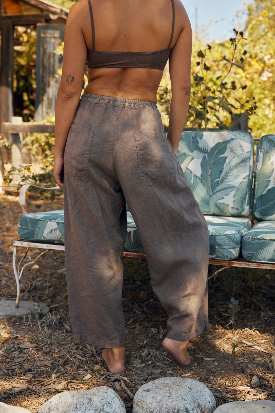 LAUREL LINEN PANTS / CHARCOAL
