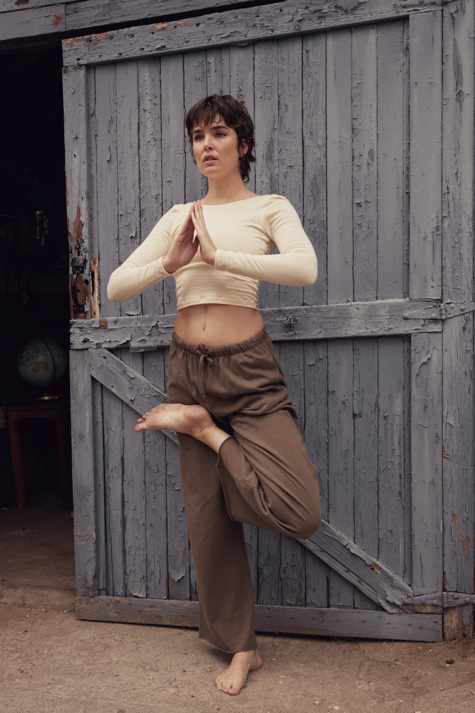 YARROW COTTON PANTS / MUSHROOM