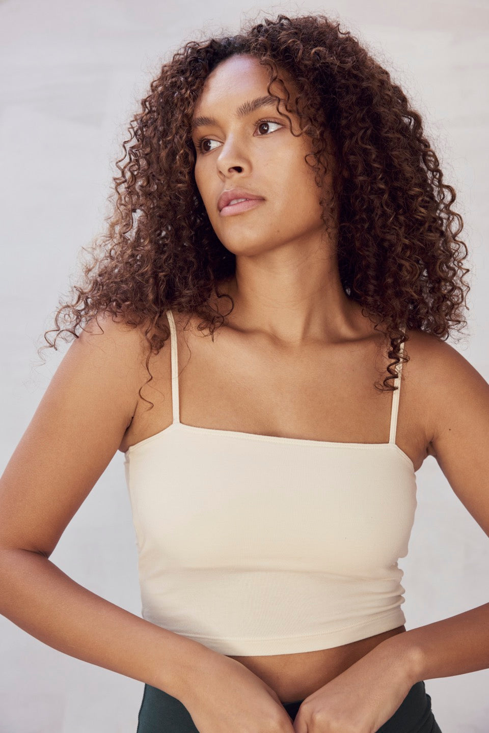 PINE STRAIGHT NECK TANK / CREAM – SOKOI