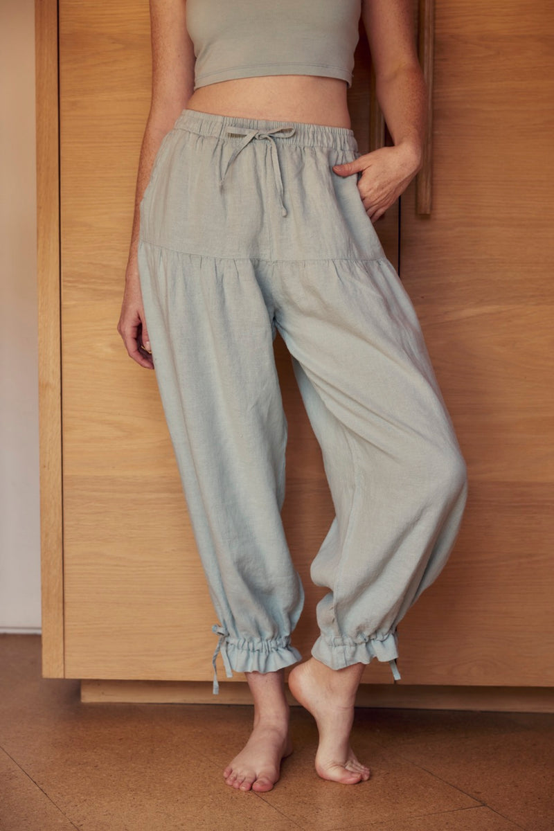 JASMIN LINEN PANTS / BLUE MIST – SOKOI