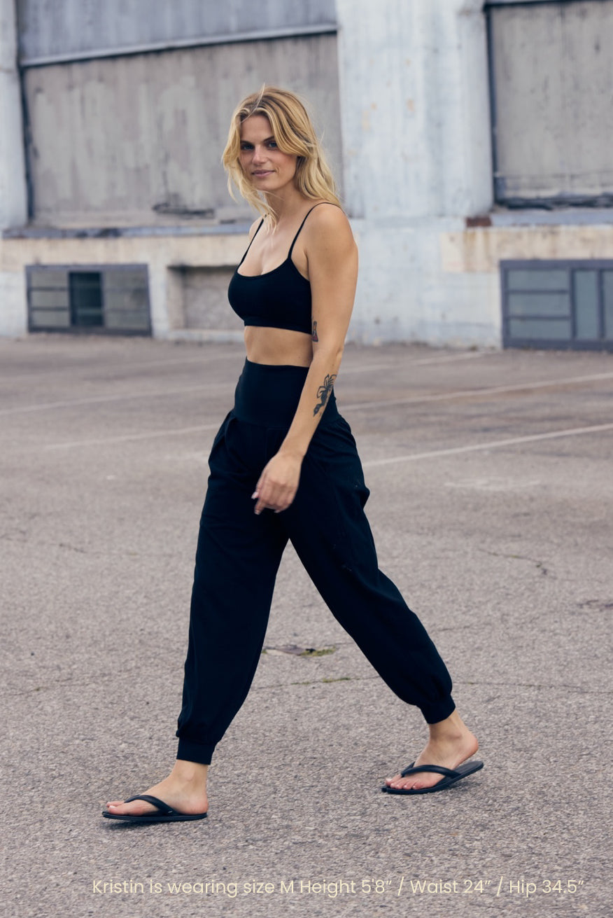GINKO COTTON PANTS / BLACK