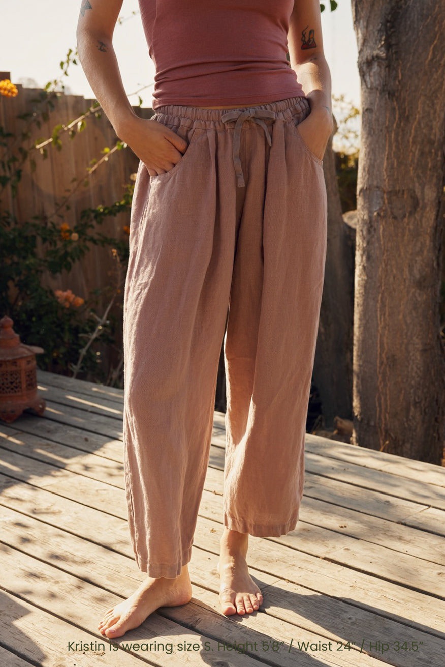 LAUREL LINEN PANTS / MOCHA MOUSSE