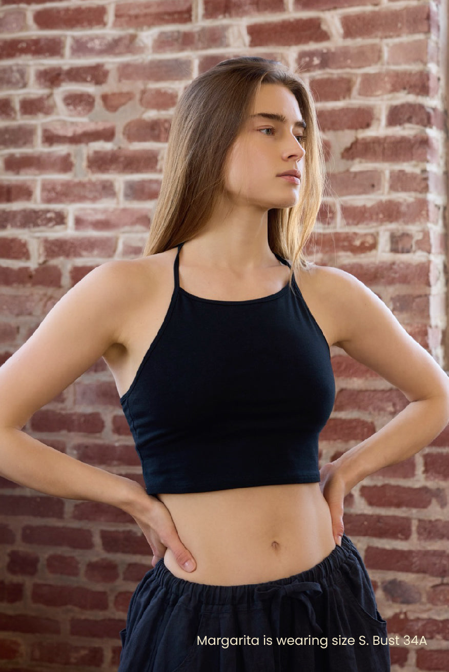MONDO CROP TANK / BLACK