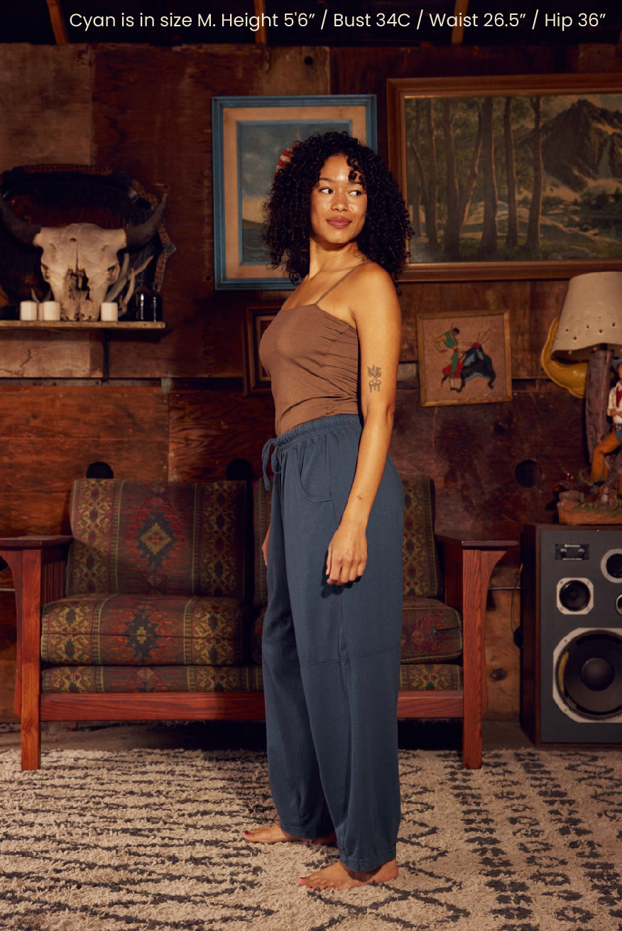 SAGUARO COTTON PANTS / DEEP OCEAN