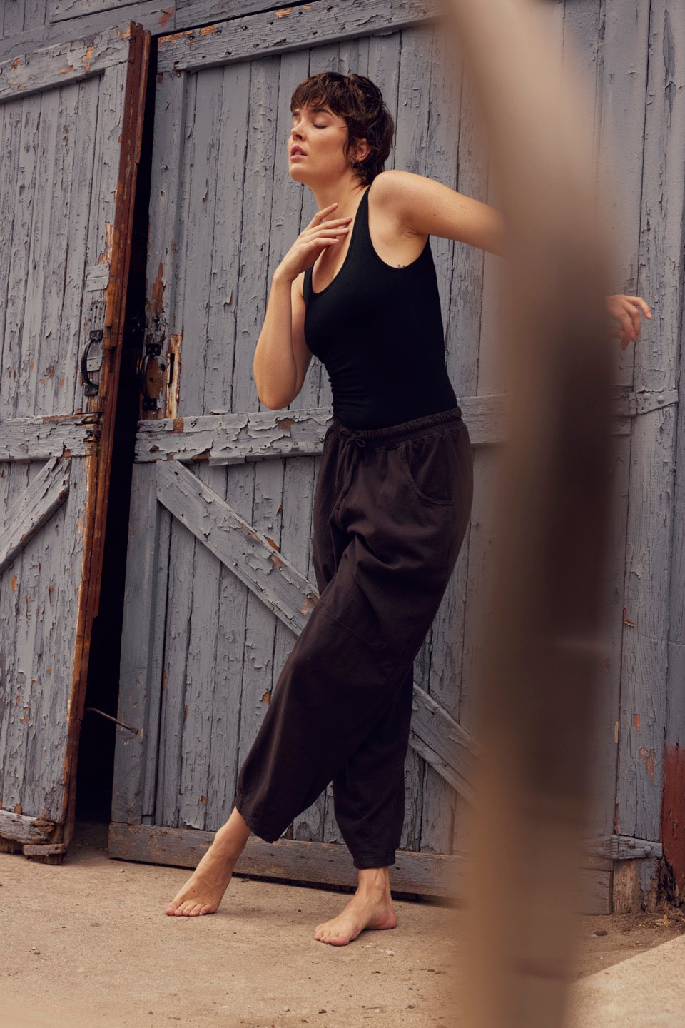 SAGUARO COTTON PANTS / SOFT BLACK