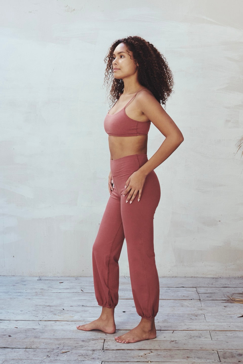 MUSHROOM COTTON PANTS / ROSE – SOKOI