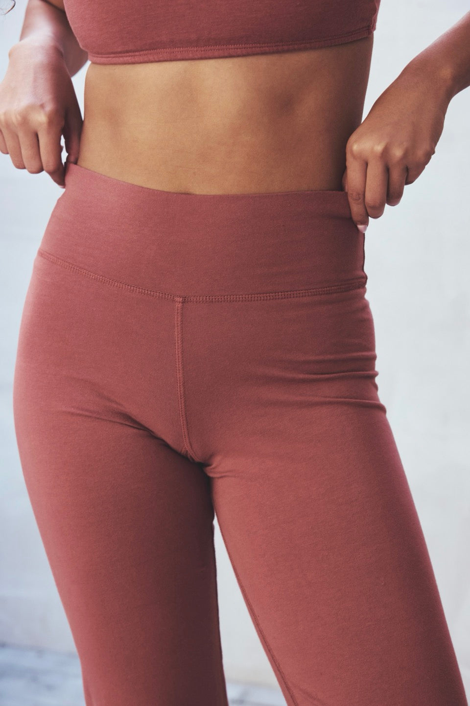 MUSHROOM COTTON PANTS / ROSE