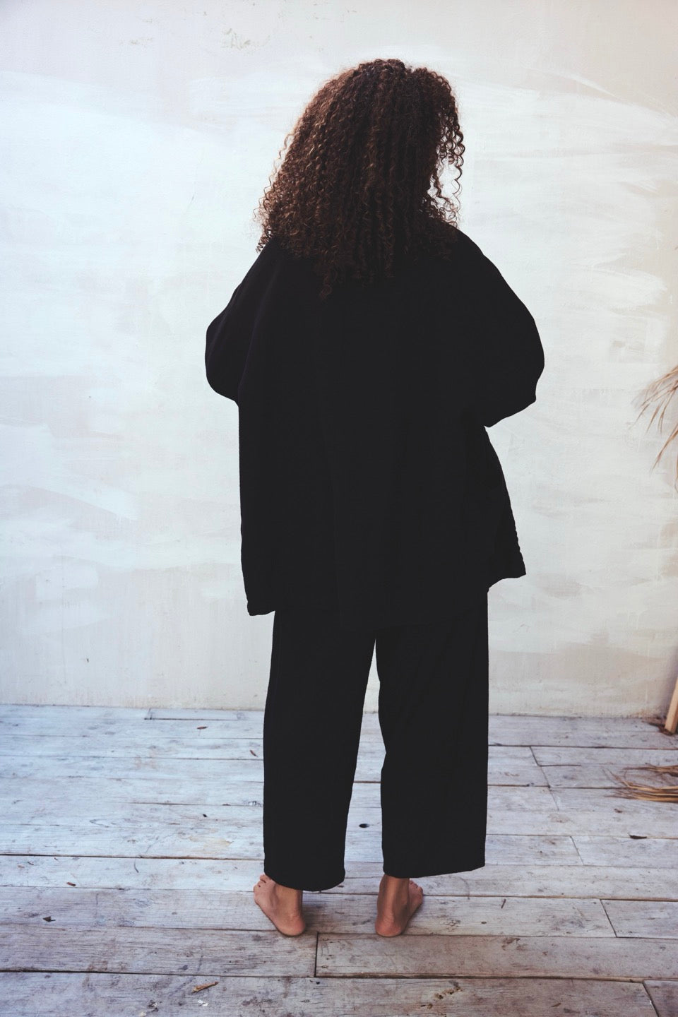 Hemp Robe HICKORY HEMP ROBE / BLACK – SOKOI