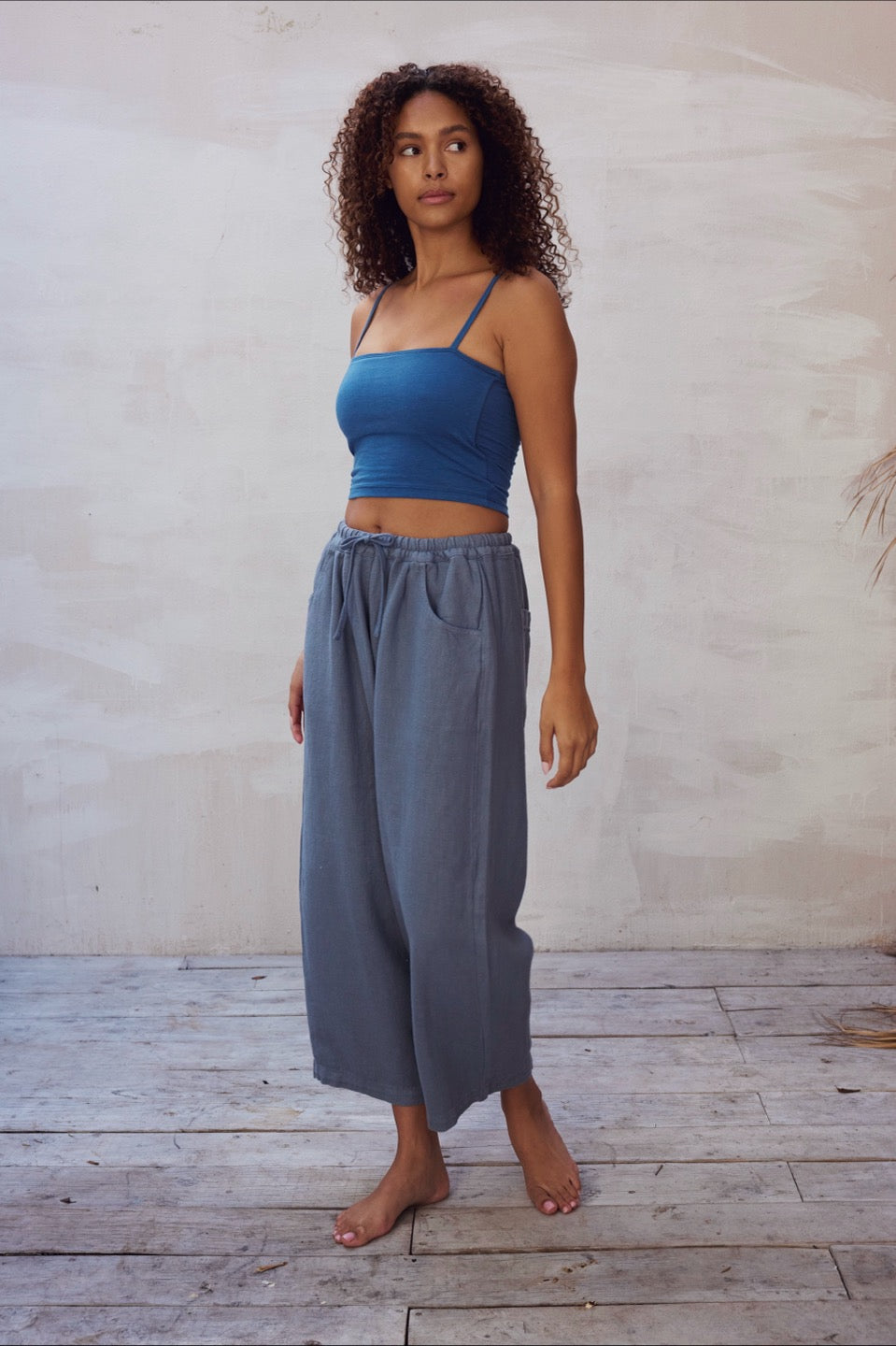 PINE STRAIGHT NECK TANK / STELLAR BLUE