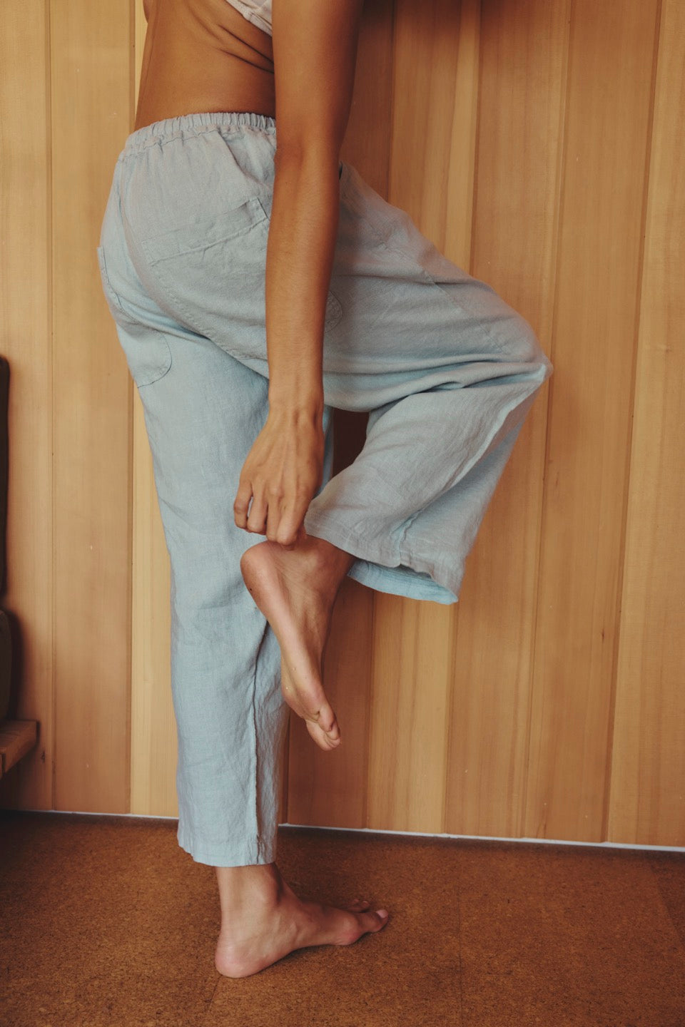 LAUREL LINEN PANTS / BLUE MIST – SOKOI