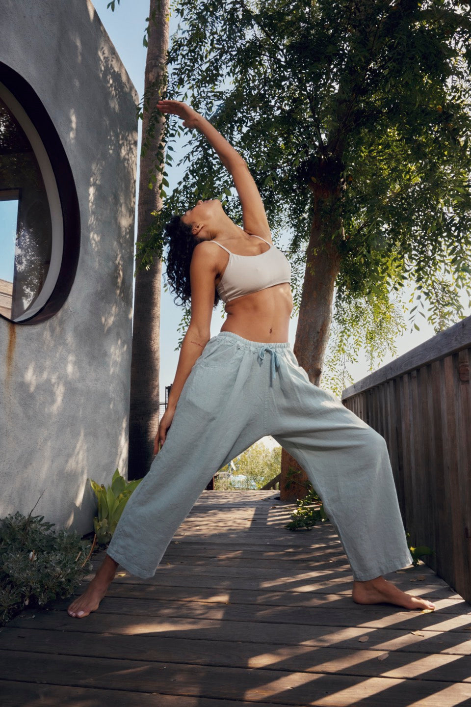 LAUREL LINEN PANTS / BLUE MIST – SOKOI