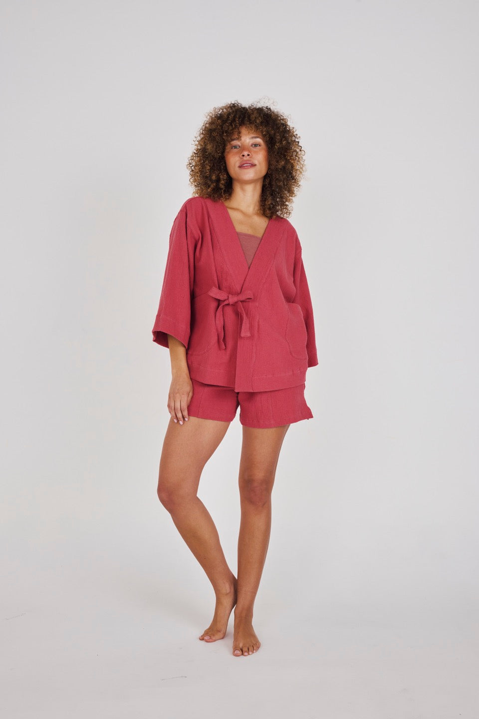 COCOON ROBE / RHUBARB