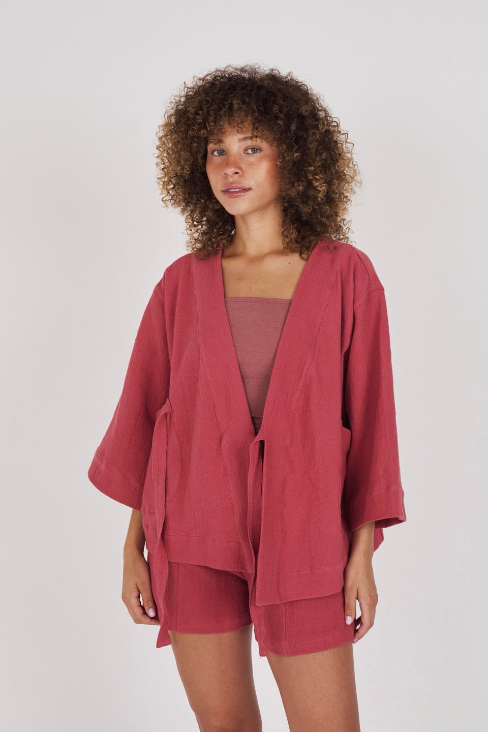 COCOON ROBE / RHUBARB
