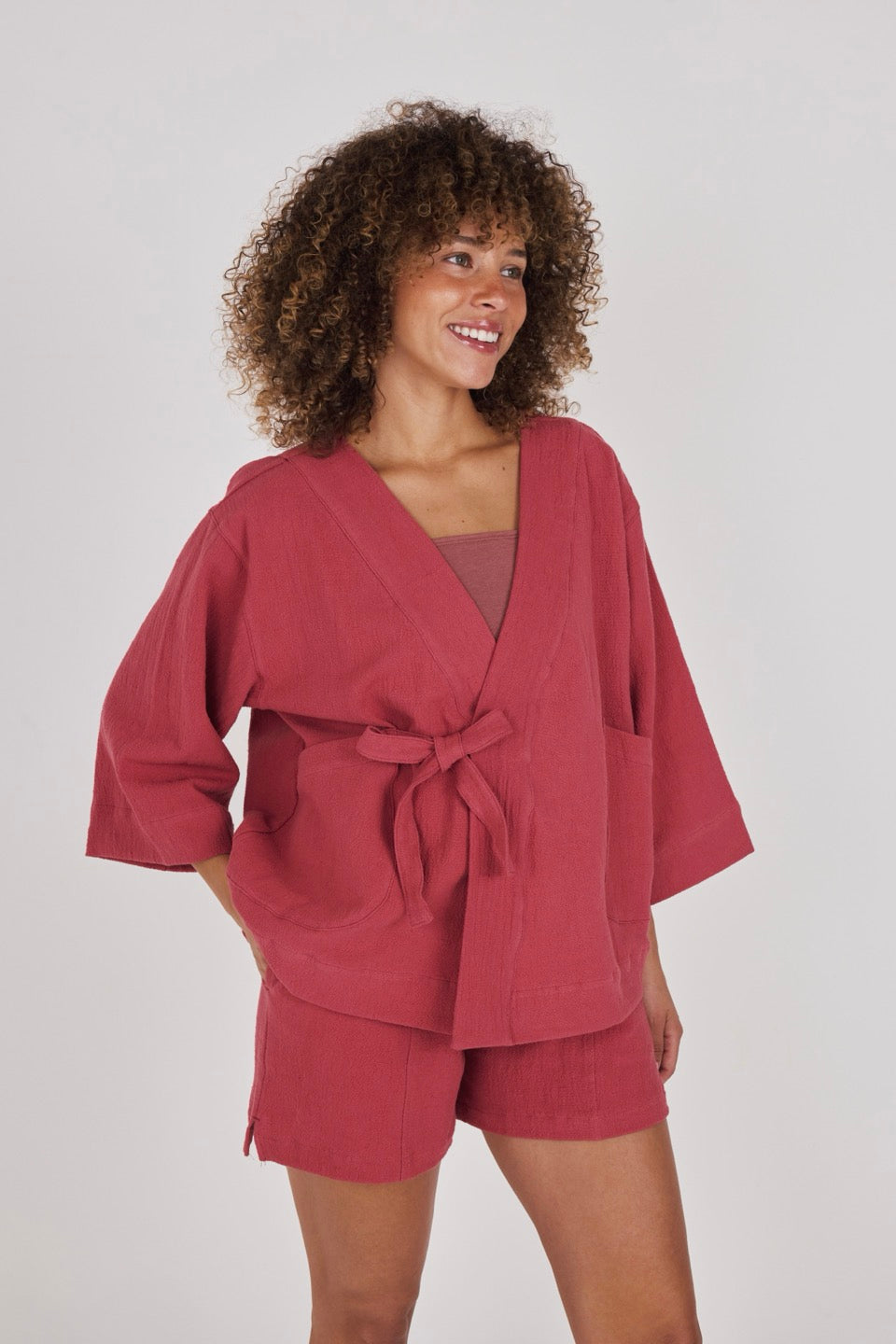 COCOON ROBE / RHUBARB