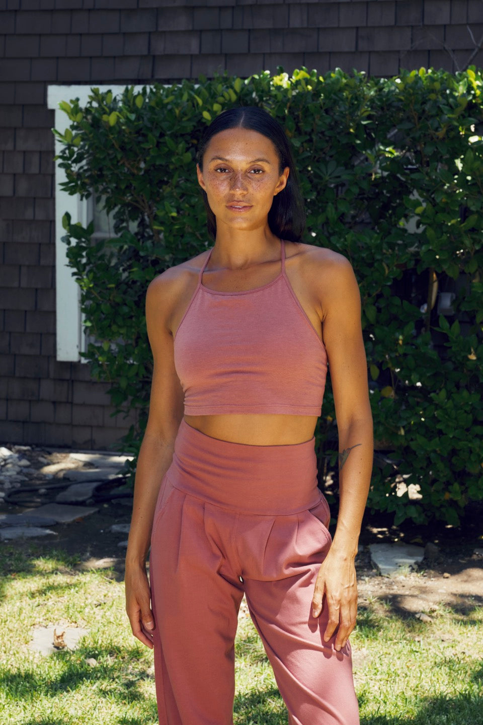 MONDO CROP TANK / ROSE