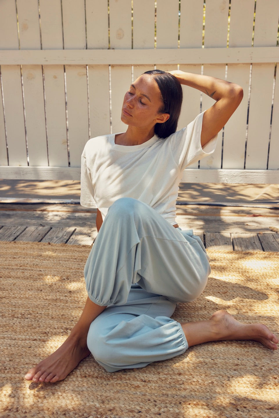 SIERRA COTTON PANTS / BLUE MIST