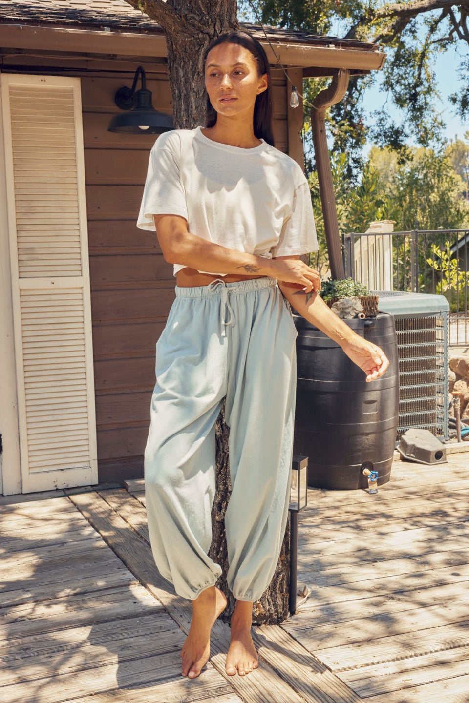 SIERRA COTTON PANTS / BLUE MIST