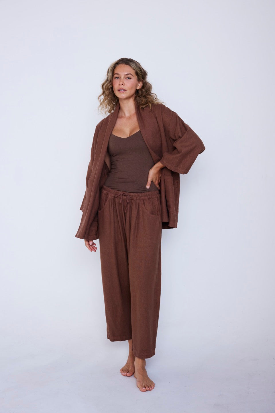 LAUREL HEMP PANTS / COCOA