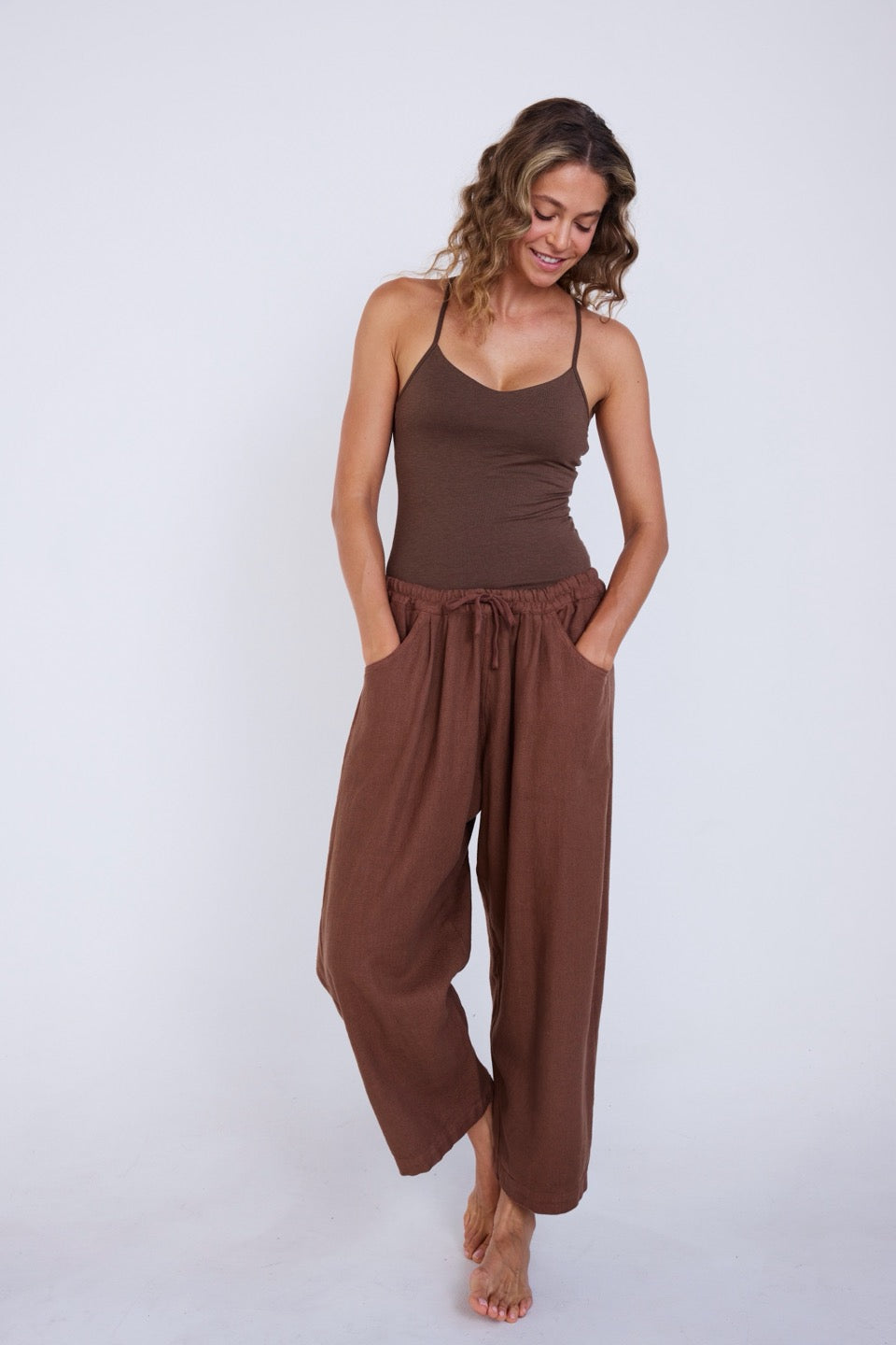 LAUREL HEMP PANTS / COCOA