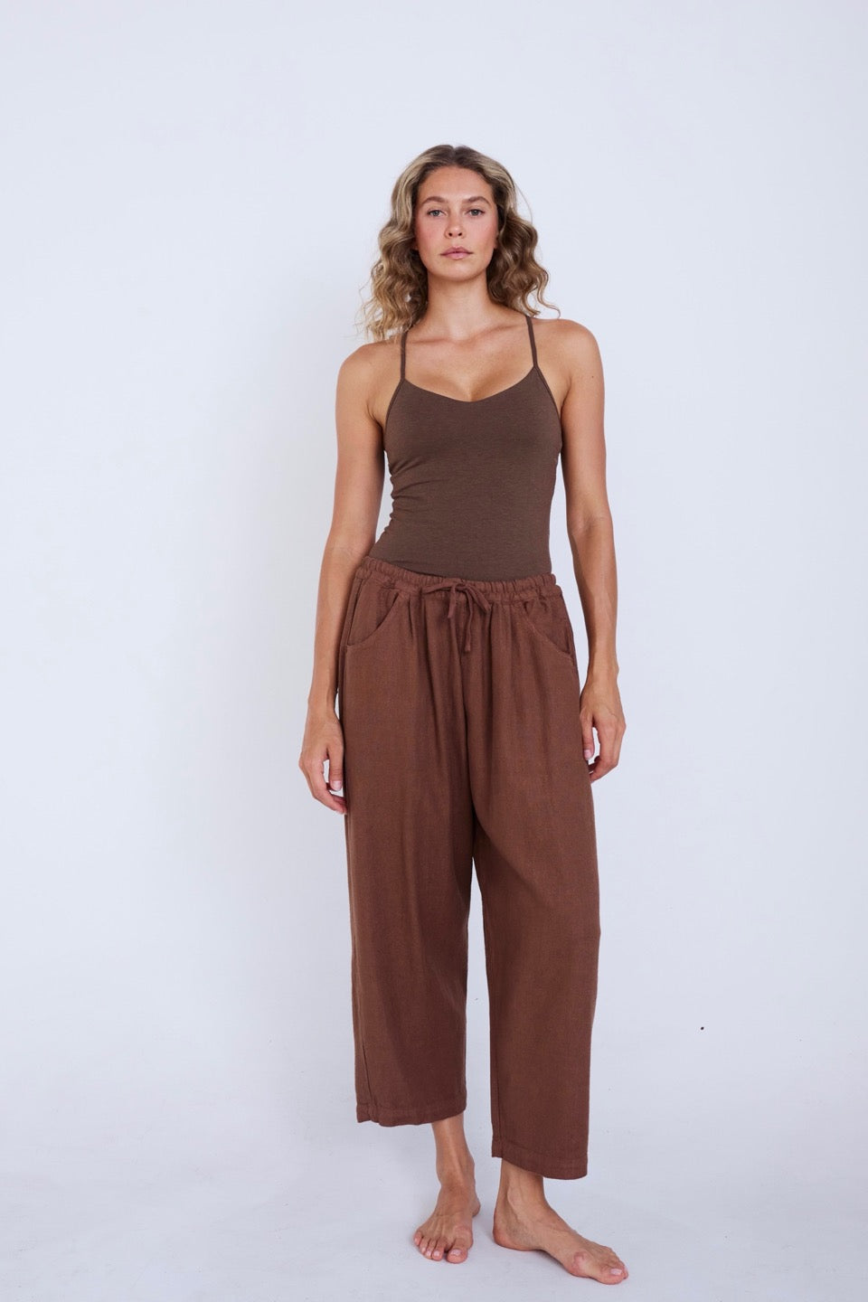 LAUREL HEMP PANTS / COCOA