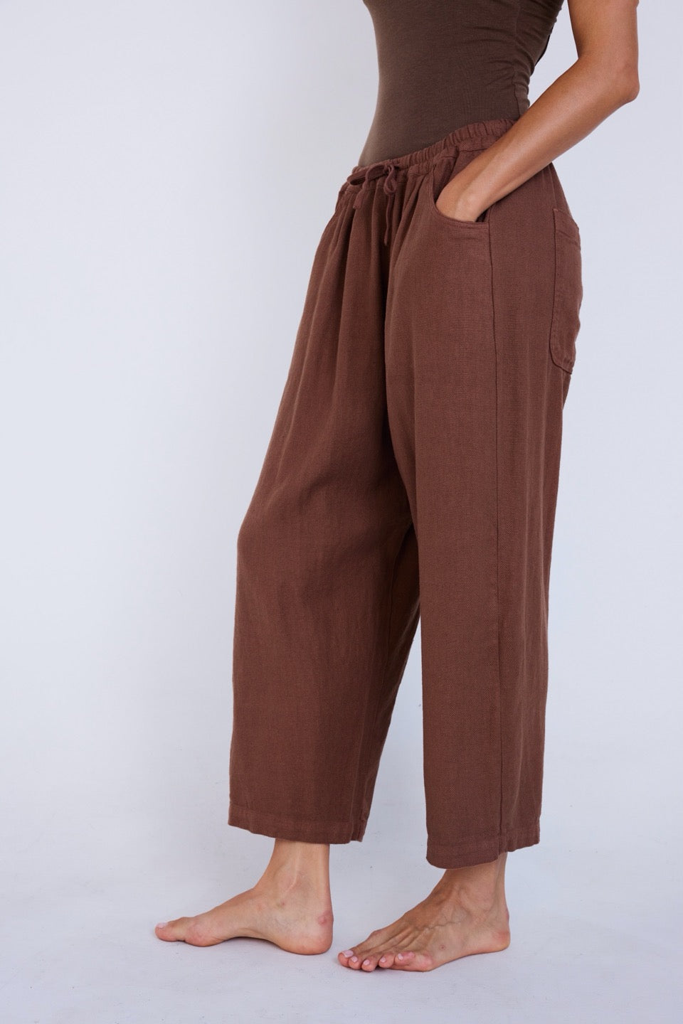 LAUREL HEMP PANTS / COCOA