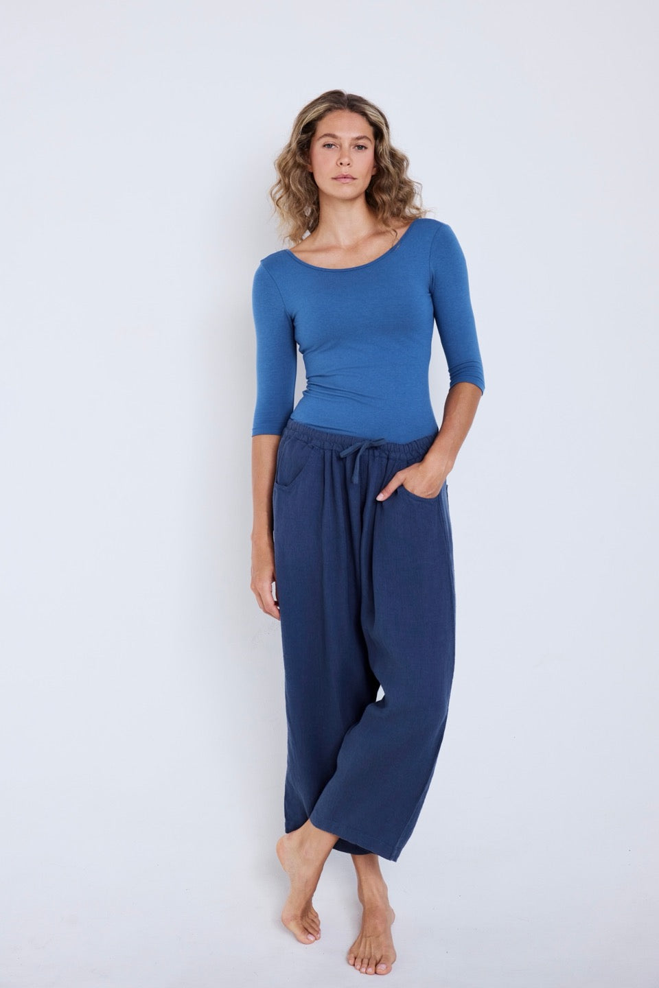 PEONY TOP / STELLAR BLUE