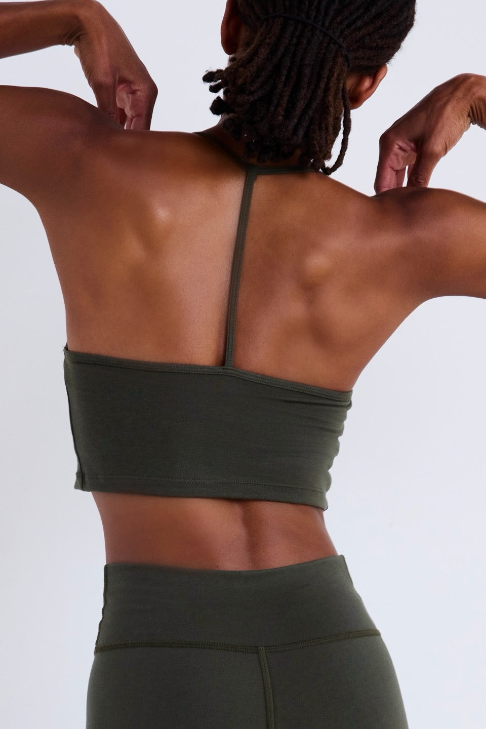 MONDO CROP TANK / DARK MOSS