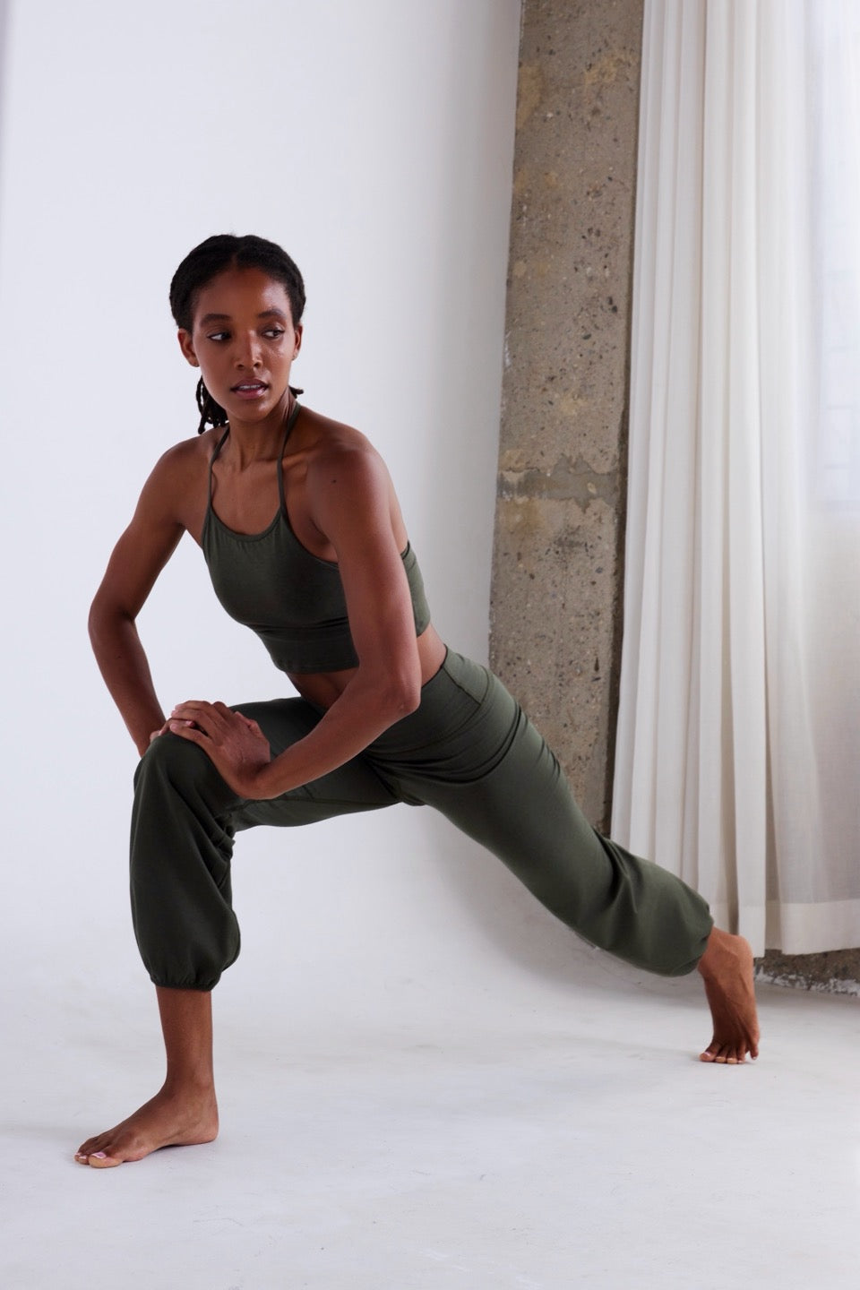 MONDO CROP TANK / DARK MOSS