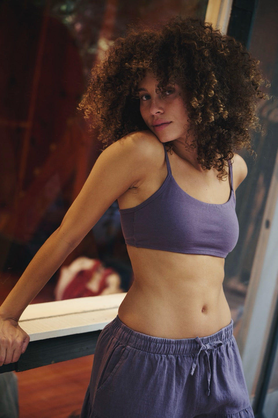 POPPY SCOOP NECK BRA / LAVENDER
