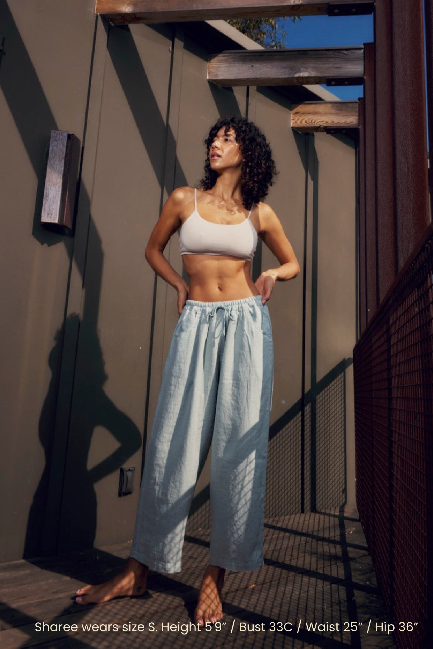 LAUREL LINEN PANTS / BLUE MIST – SOKOI